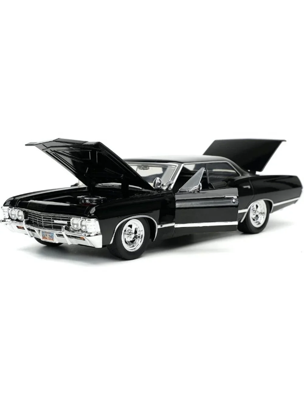 1967 Chevy Impala Die-cast Car with Dean Winchester Figure - Collectible Toy for